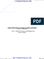 Unit - I (Deflections of Determinate Structures) : Classical Methods Ce6501-Structural Analysis