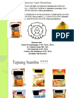 Semhas - Physics Characteristics of Seasoning Composite Flour Based on Rice Flour (Oryza Sativa l.), Cassava Flour (Manihot Esculenta), And Banana Flour (Musa Paradisiaca)