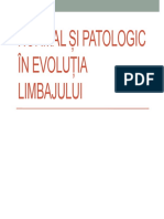 Normal Si Patologic in Evolutia Limbajului