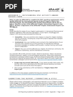 Appendix I Outstanding IPSF Activity Award Report Form 2016