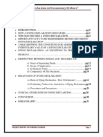 "Dying Declaration As Documentary Evidence": Project Report of Forensic Science