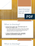 Anti Fencing Law