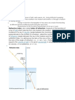 RƏ Fraksh (Ə) N/ : Refractive Index, Also Called Index of Refraction, Measure of The Bending of