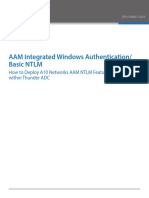AAM Integrated Windows Authentication/ Basic NTLM: How To Deploy A10 Networks AAM NTLM Feature Within Thunder ADC
