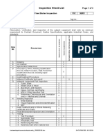 Inspection Check List: Page 1 of 3 Fired Boiler Inspection FIC 30/01