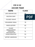 Cis U-12 Soccer Team