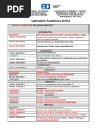 Calendário 2016.2 Acadêmico Atualizado