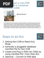 Plugin Non-CDB DB to CDB