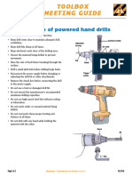 Safe Use of Powered Hand Drills