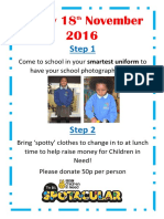 Children in Need 2016 and School Photograph Day