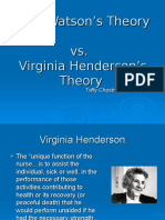 Jean Watson's Theory vs. Virginia Henderson's Theory