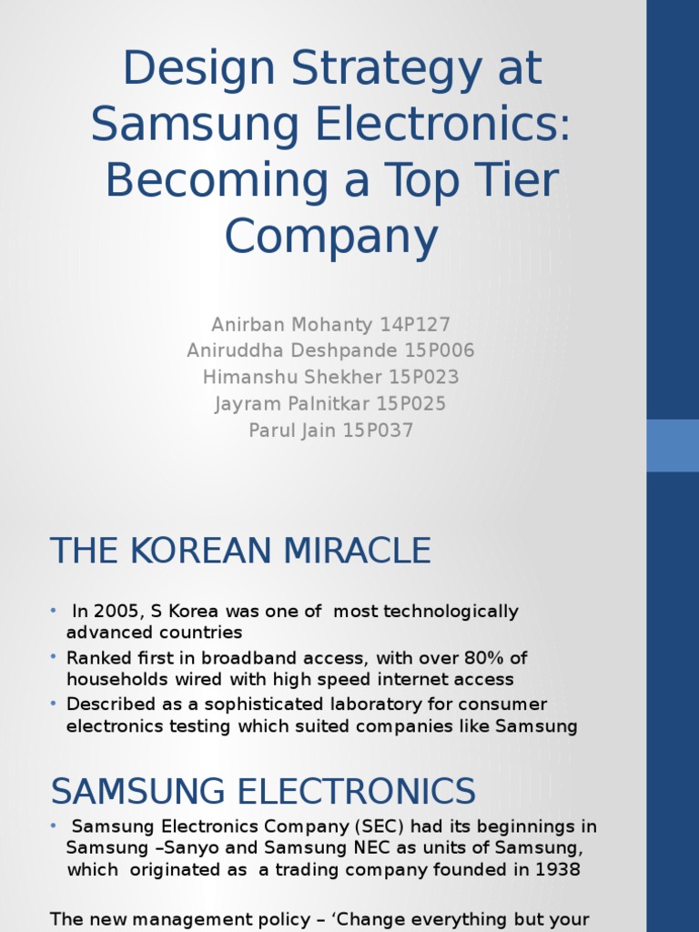 Samsung's Design Evolution Strategy | PDF | Samsung | Samsung Electronics