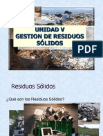 CLASE Unidad V Gestion de Residuos Solidos