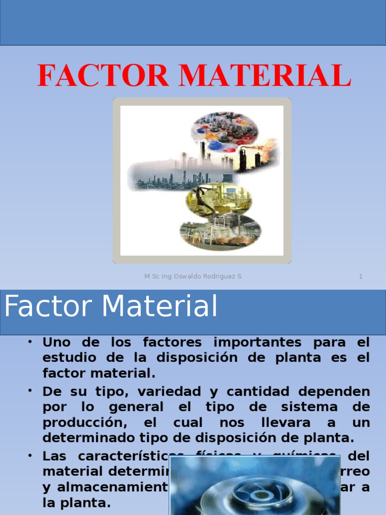 Optimización de Planta: Factor Material | PDF | Science | Ciencia (general)