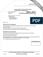 Mathematics October/November Session 2002