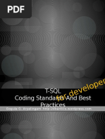 t SQL Coding Standards and Best Practices for Developers
