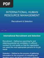 IHRM - Recruitment & Selection