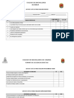 Listas de Cotejo y Escala para Evaluar Revista, Radio, TV y Cine