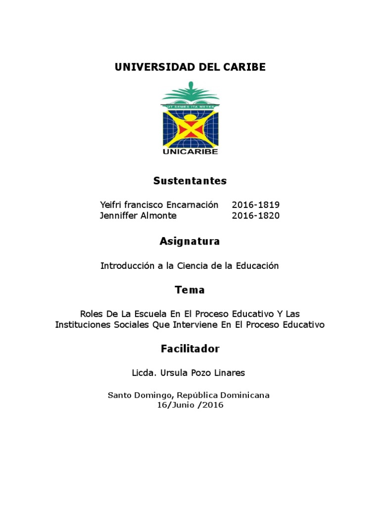 Rol de la Escuela en la Educación | PDF | Institución | Estado (política)