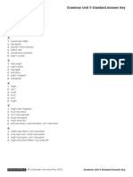 Unit 9 Grammar Standard Answer Key