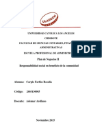 Responsabilidad Social Plan de Negocios II PDF II Tarea de Rsu II Unidad