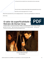 O Valor Da Superficialidade em O Retrato de Dorian Gray - Questão de Crítica - Revista Eletrônica de Críticas e Estudos Teatrais