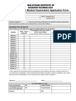 DCAM Module Exam Application Form