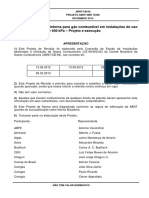 Projeto ABNT NBR 15358 rede distribuição gás