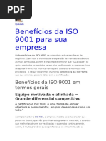 Benefícios da Iso 9001 - Qualidade.docx