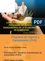 Programa Higiene y Saneamient en Alimentos