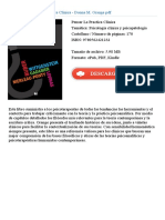 Pensar La Practica Clinica Donna M Orange Id36556 PDF