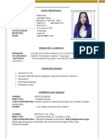 Curriculum Arq. Diana Letamendi Actualizado