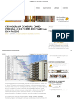 Cronograma de Obras - Como Preparar de Forma Profissional