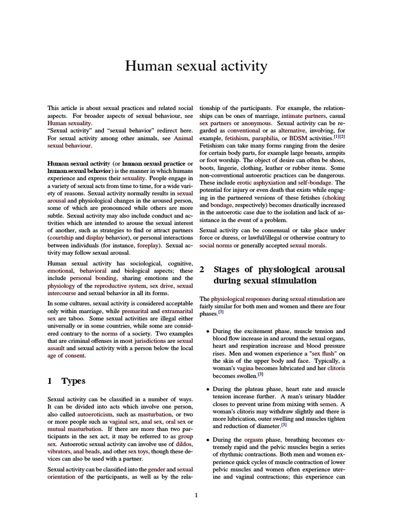 Human Sexual Activity PDF Human Sexual Activity Sexual Intercourse image