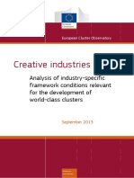 Creative Industries Analysis of Industry-Specific Framework Conditions Relevant For The Development of World-Class Clusters