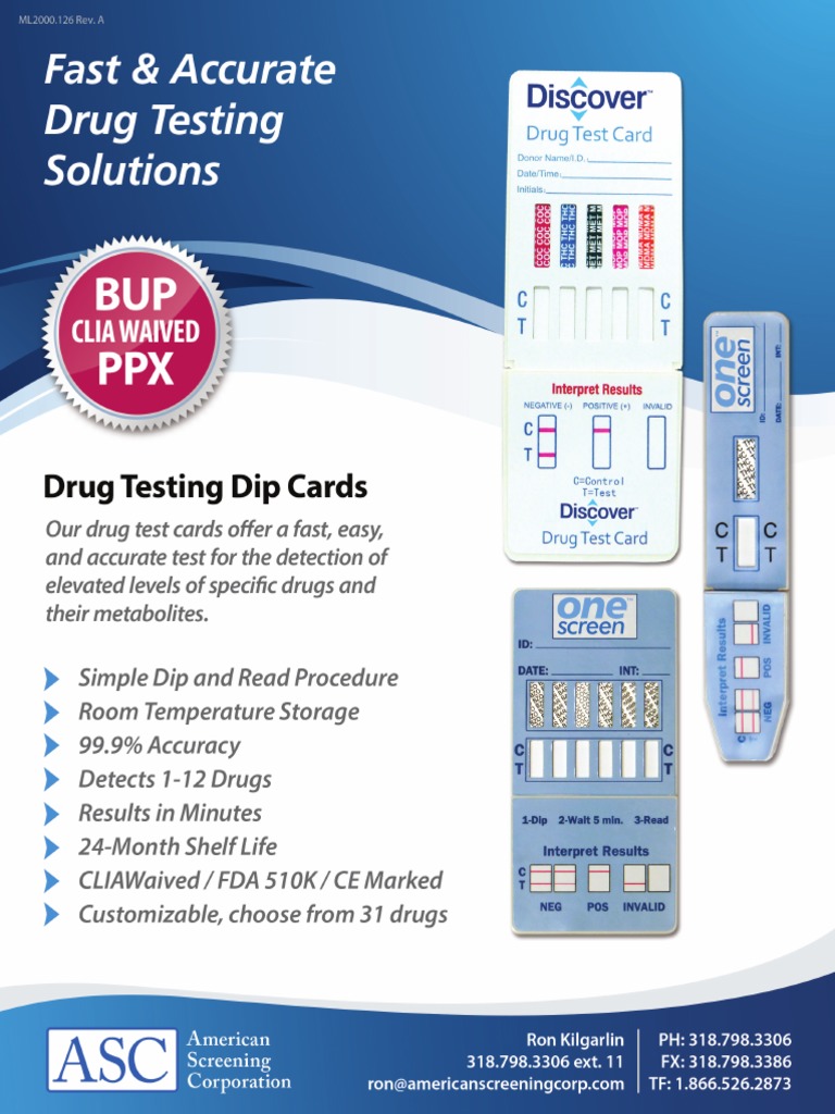 Discover Drug Test Card PDF