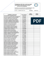 Nomina de Estudiantes para El Seminario Intermado