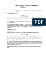 Sistemas de Ecuaciones No Lineales