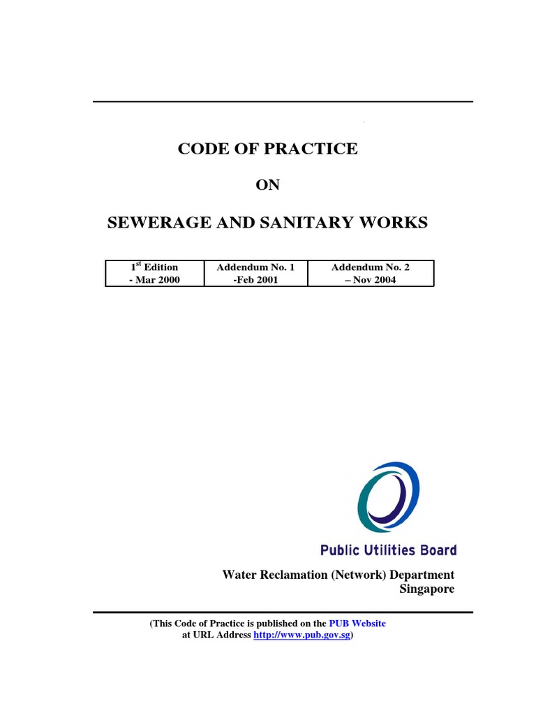 Code of Practice for Sewerage Works | PDF | Sanitary Sewer | Sewage ...