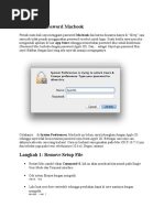 Cara Reset Password Macbook