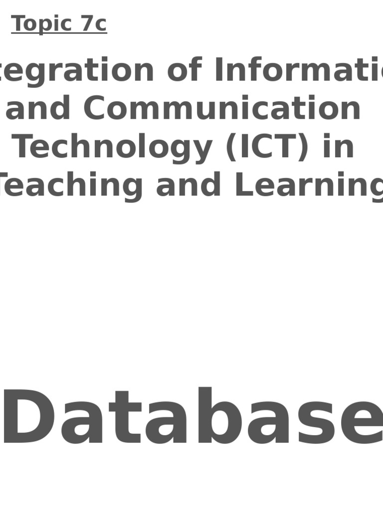 7c Database Electronic Presentation | PDF | Databases | Multimedia