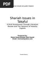 Shariah Issues in Takaful