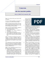 Cameroun - Code Marches Publics PDF