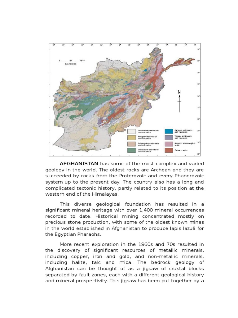 Geology and Minerals of Afghanistan | PDF | Sedimentary Basin | Geology