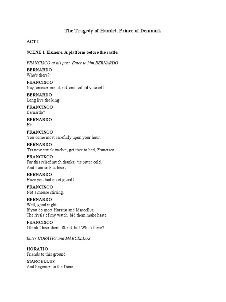 Hamlet Script.pdf Hamlet Religion And Belief