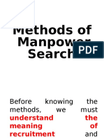 Methods of Manpower Search