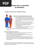 34 Provinsi Di Indonesia Beserta Pakaian, Tarian, Rumah 