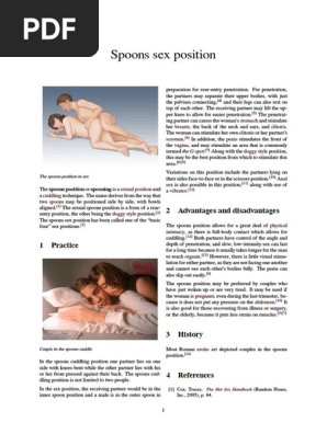 Spoons Sex Position Intimate Relationships Sex Positivism