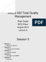 MMZG 522 Total Quality Management: Rajiv Gupta BITS Pilani August 2014