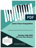 Junior Piano Competition Certificate